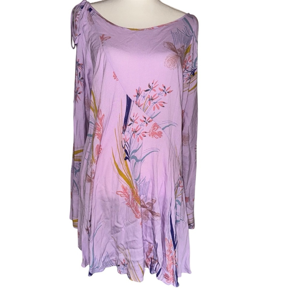 Free people clear skies printed floral tunic dress/ Small